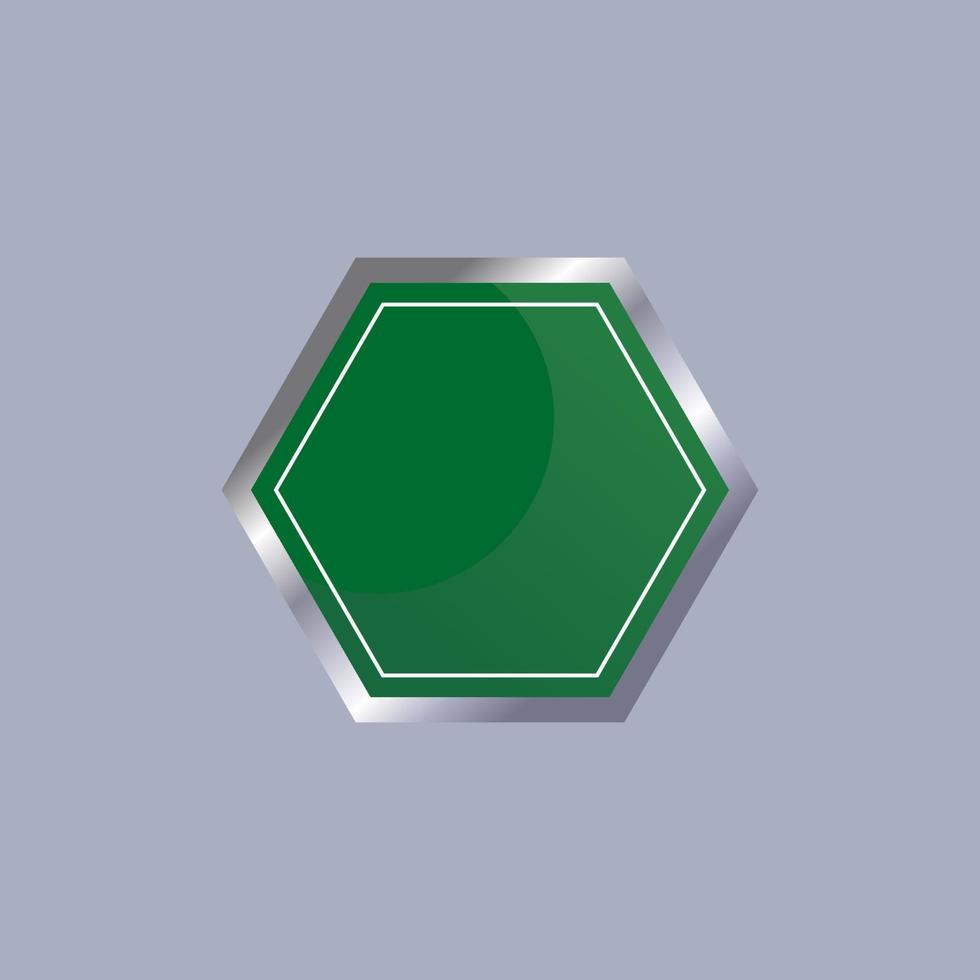 Blank green traffic road sign vector