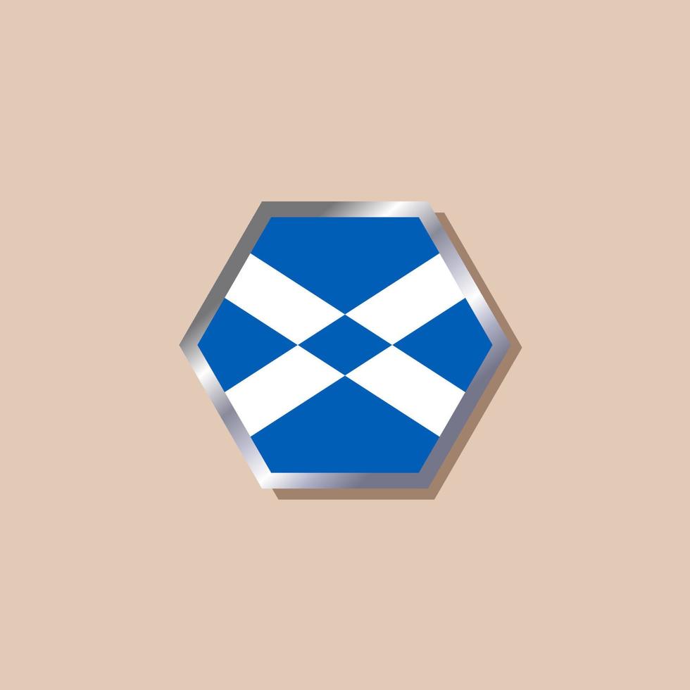 ilustración de plantilla de bandera de escocia vector