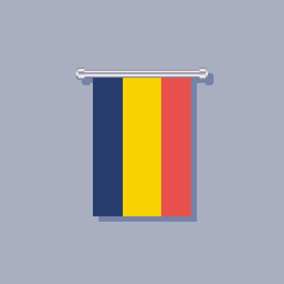 ilustración de la plantilla de la bandera de rumania vector