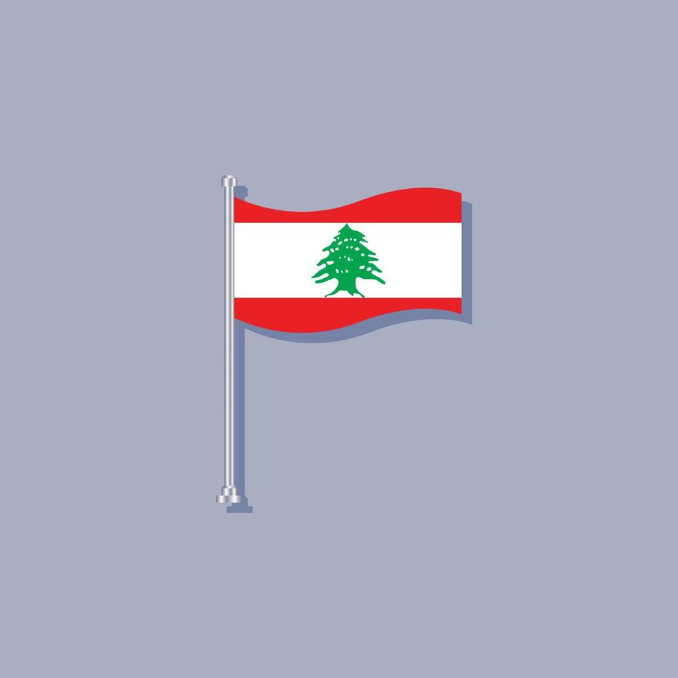 Illustration of Lebanon flag Template vector