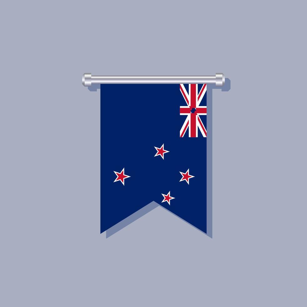 Illustration of New Zealand flag Template vector