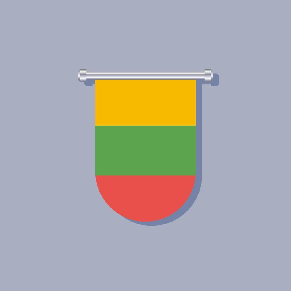 Illustration of Lithuania flag Template vector