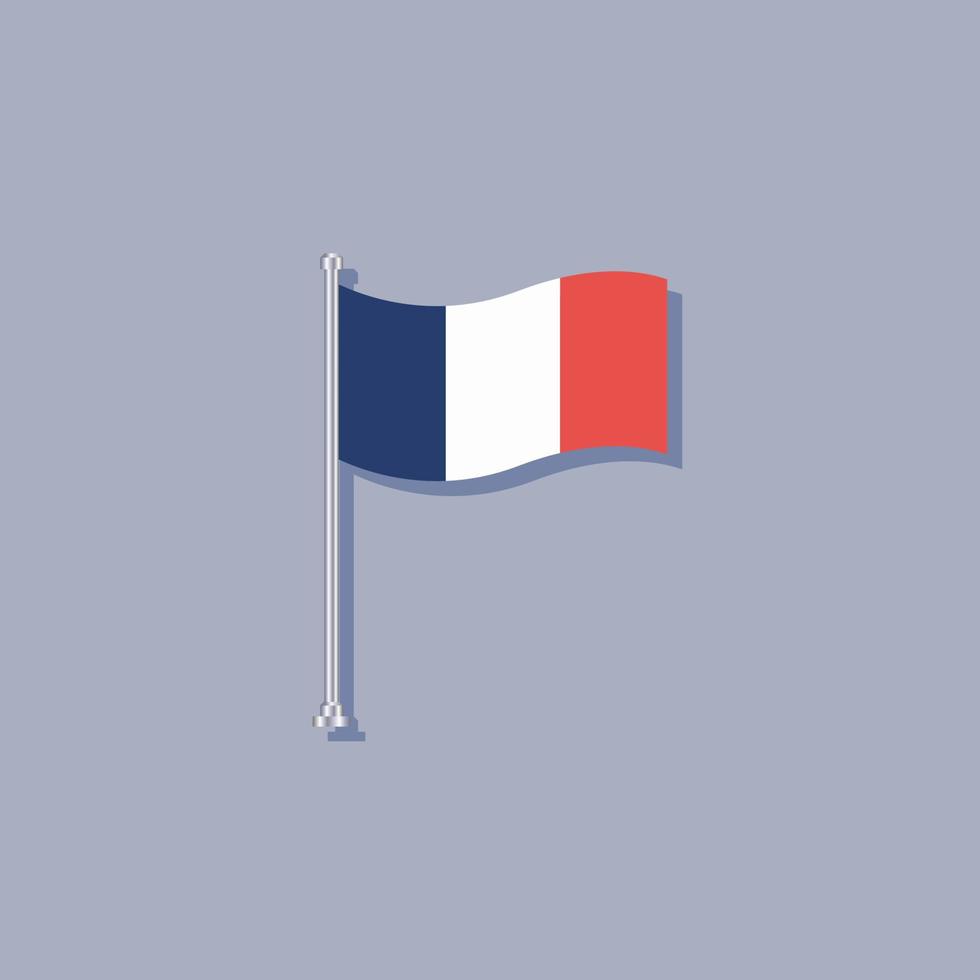 ilustración de la plantilla de la bandera de francia vector