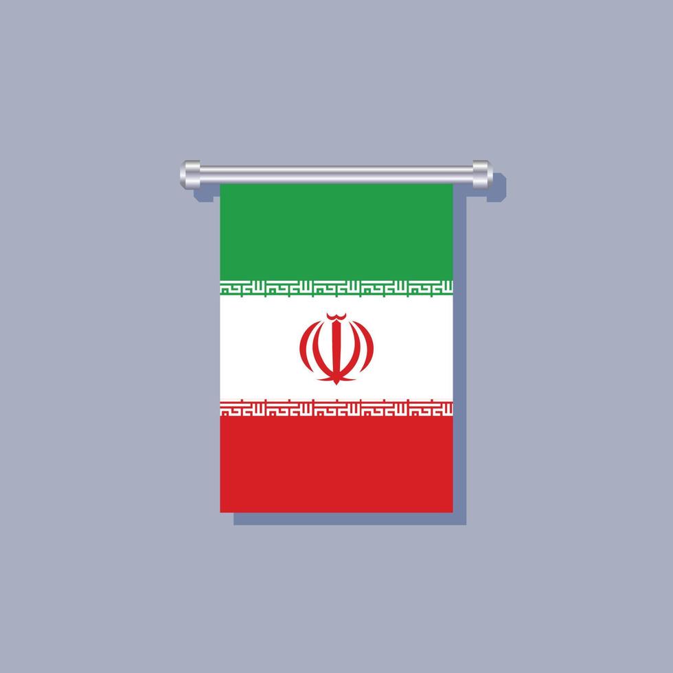 Illustration of Iran flag Template vector