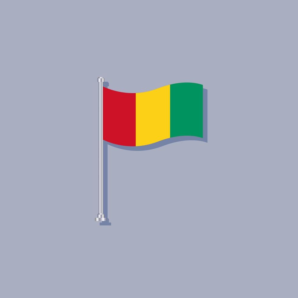 Illustration of Guinea flag Template vector