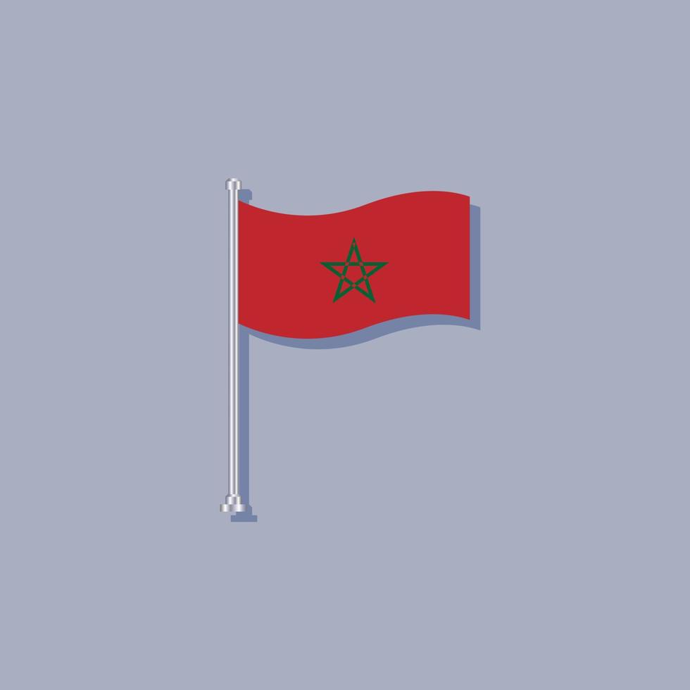 ilustración de la plantilla de la bandera de marruecos vector