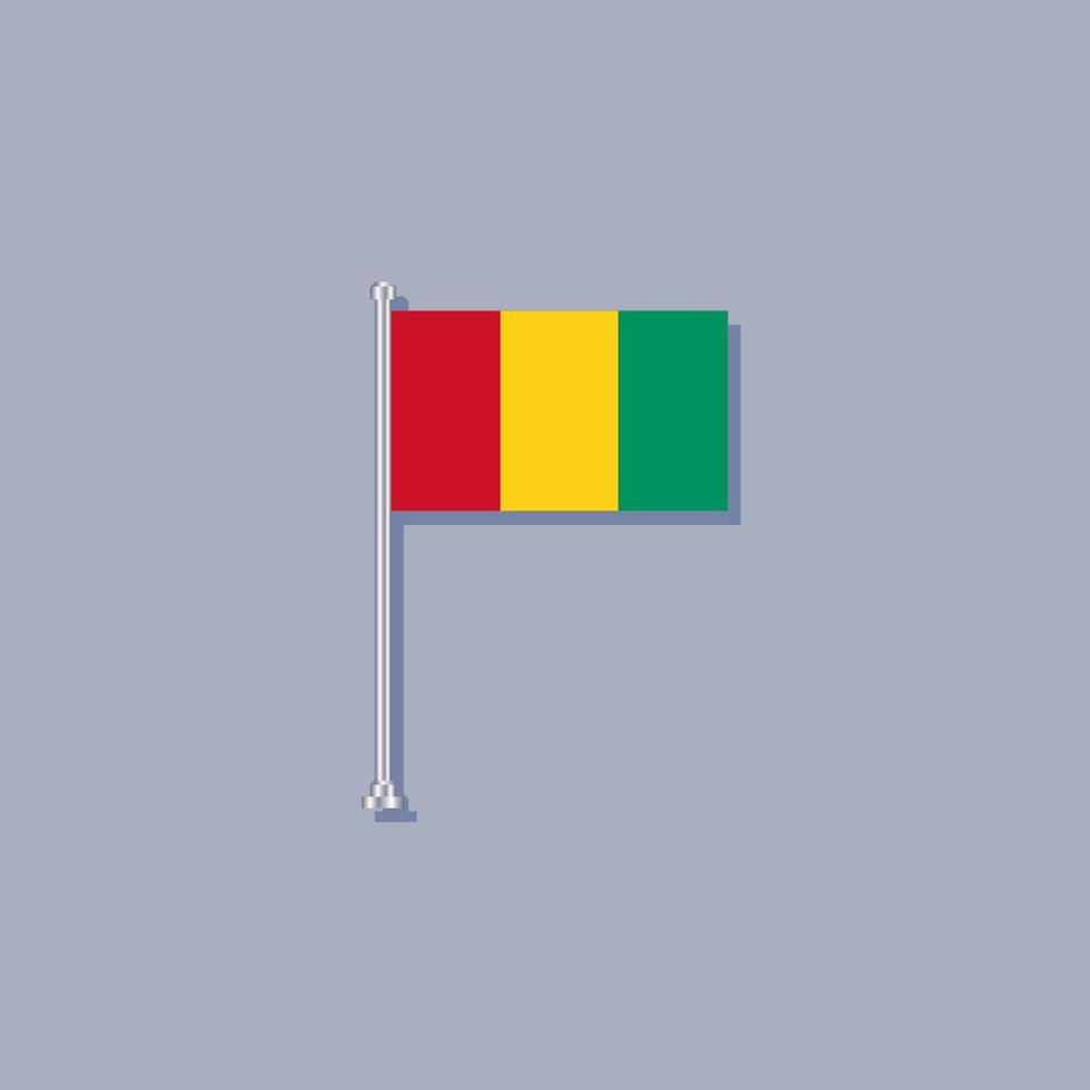 Illustration of Guinea flag Template vector