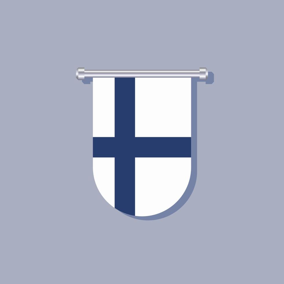 Illustration of Finland flag Template vector