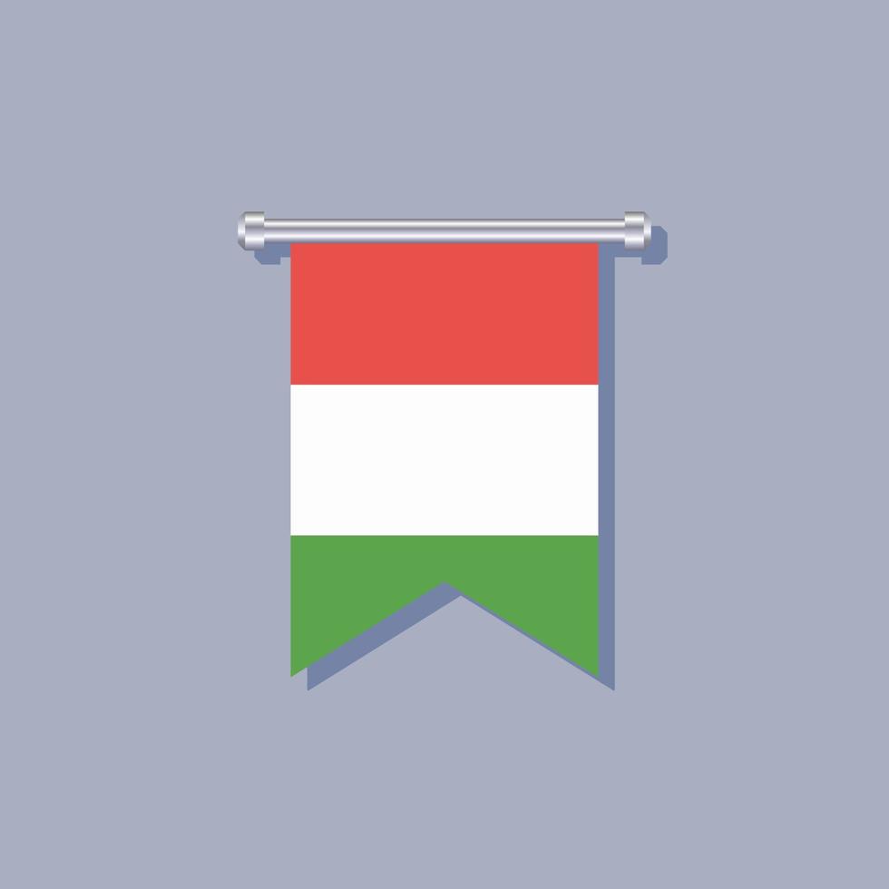 Illustration of Hungary flag Template vector