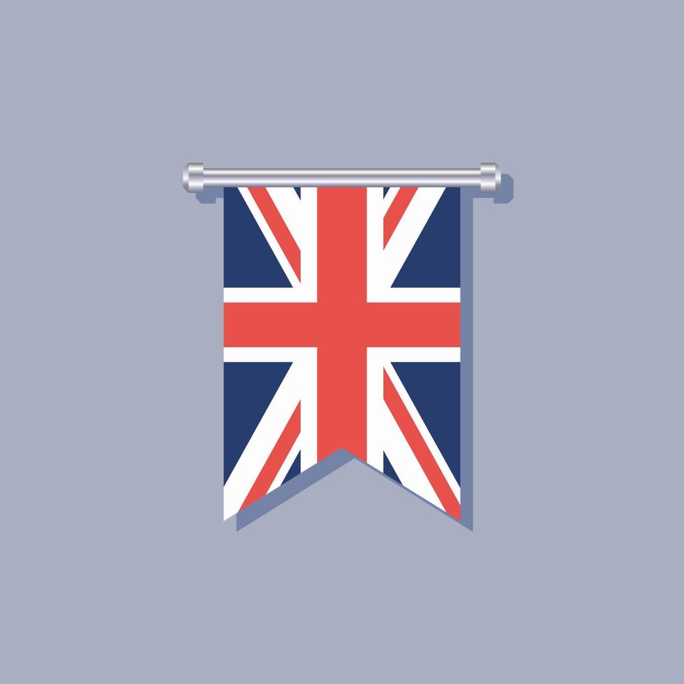 ilustración de la plantilla de la bandera del reino unido vector