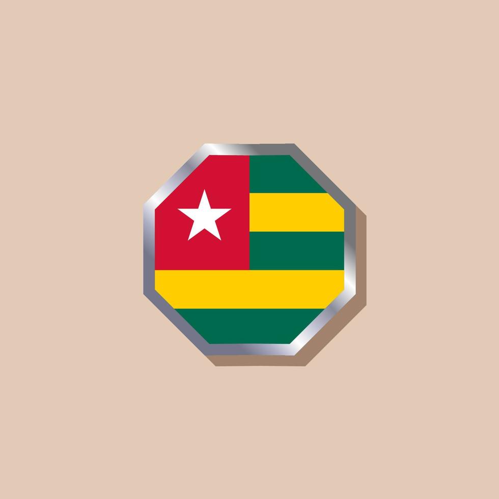 Illustration of Togo flag Template vector