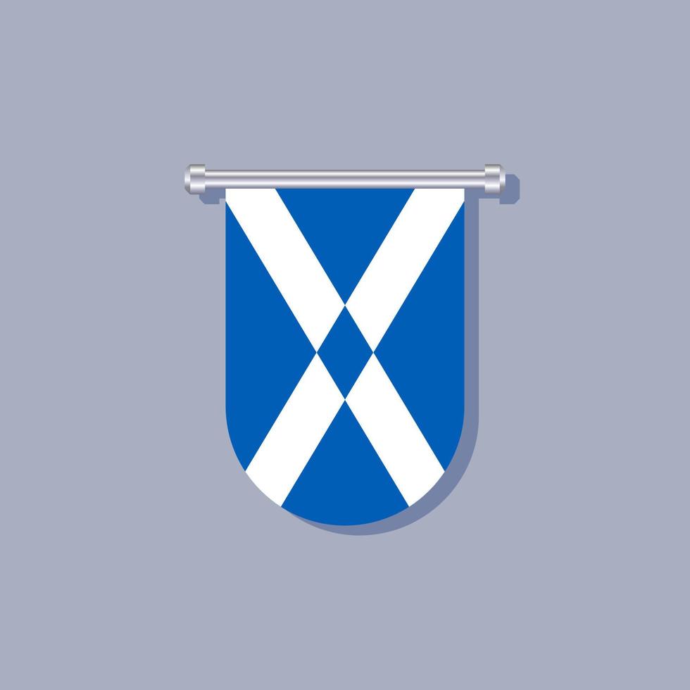 ilustración de plantilla de bandera de escocia vector