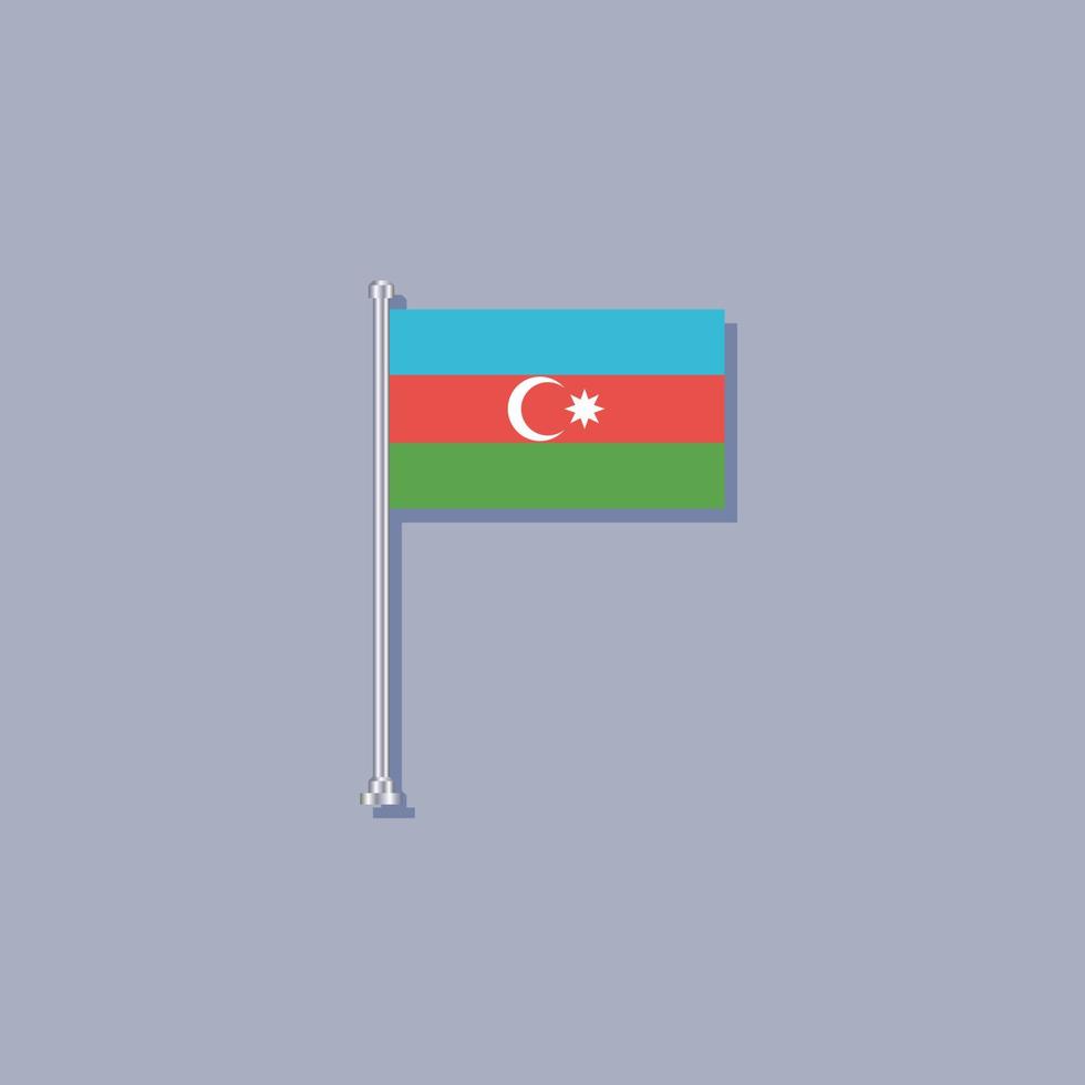Illustration of Azerbaijan flag Template vector