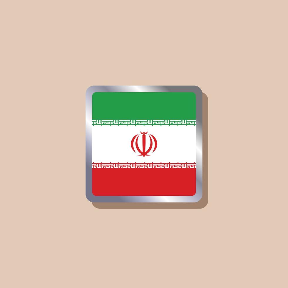 Illustration of Iran flag Template vector