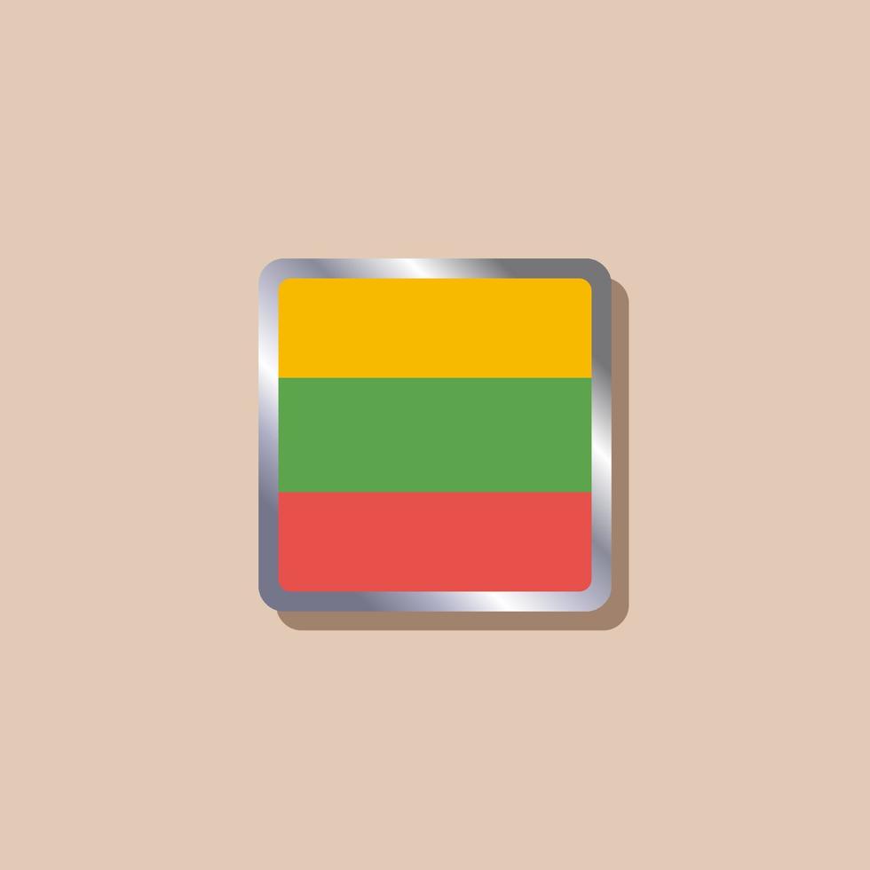 Illustration of Lithuania flag Template vector