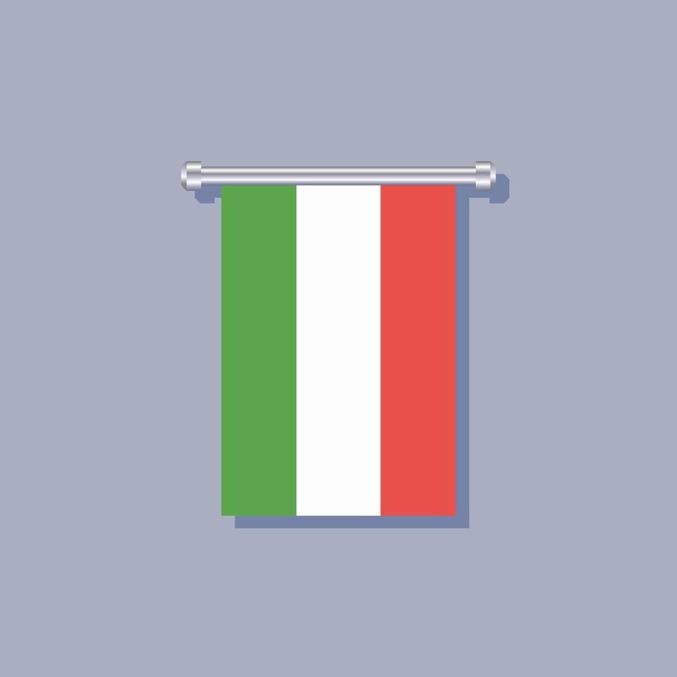 ilustración de la plantilla de la bandera de italia vector