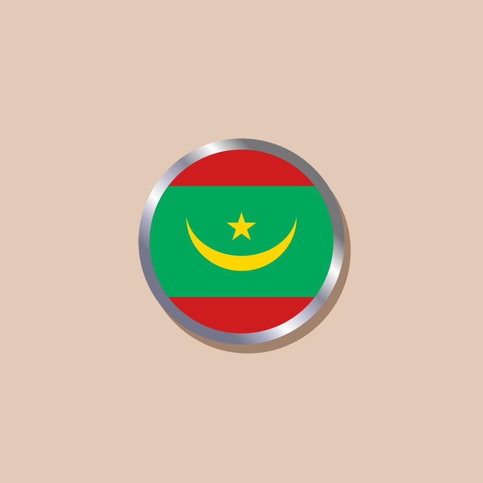 Illustration of Mauritania flag Template vector
