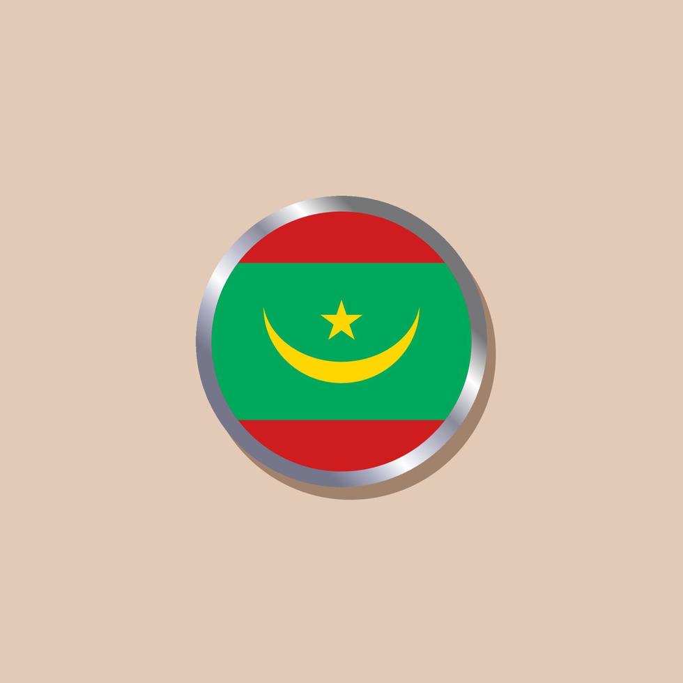 ilustración de la plantilla de la bandera de mauritania vector