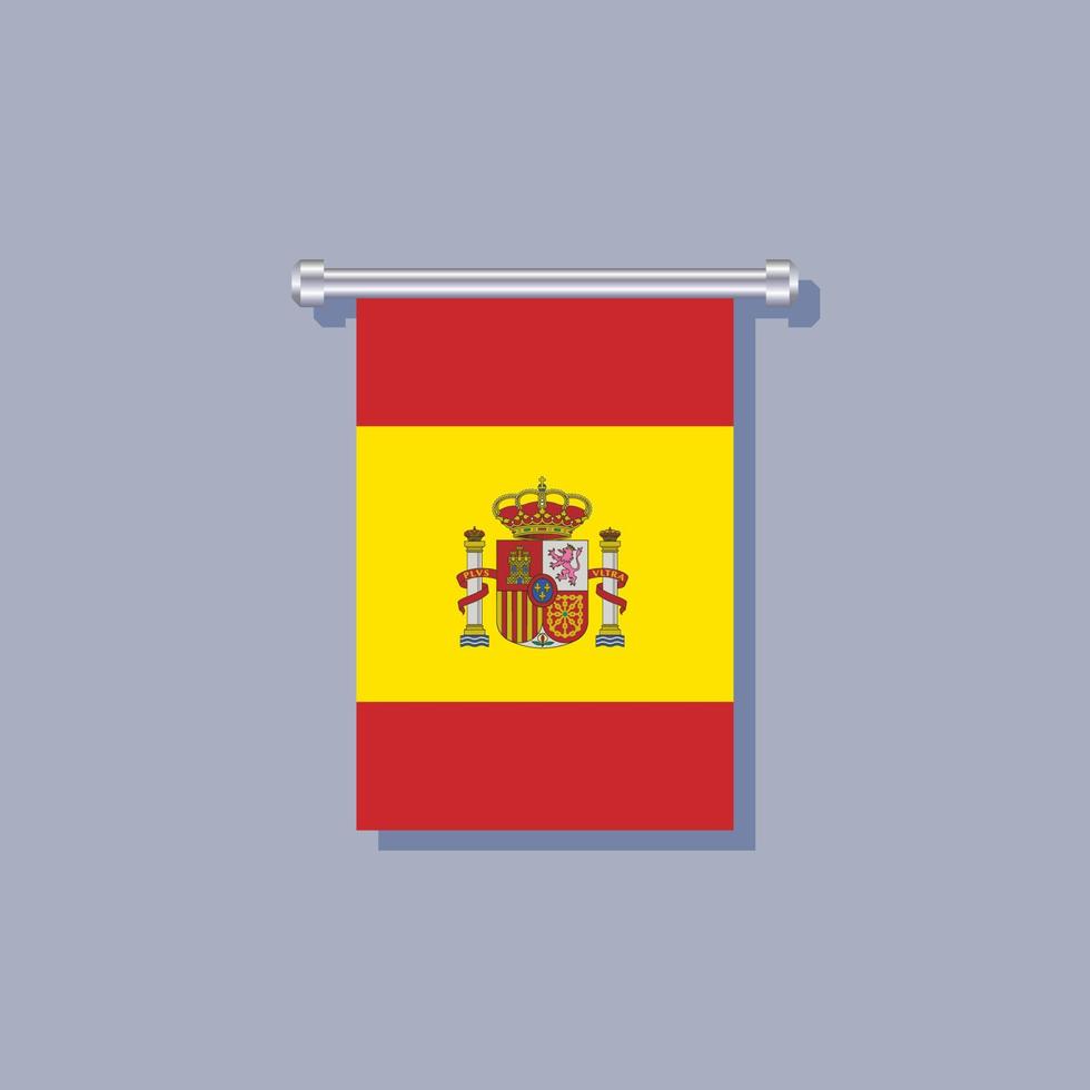 Illustration of Spain flag Template vector