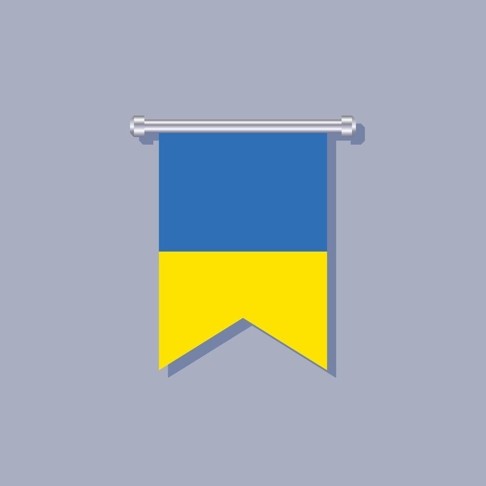 Illustration of Ukraine flag Template vector