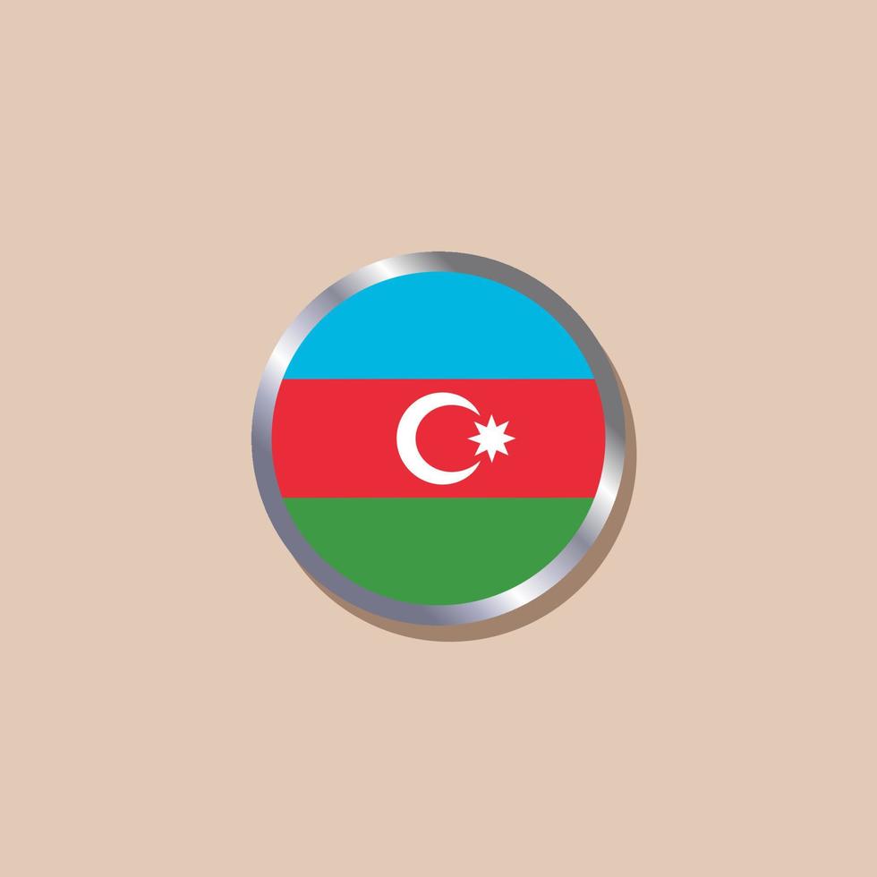 Illustration of Azerbaijan flag Template vector