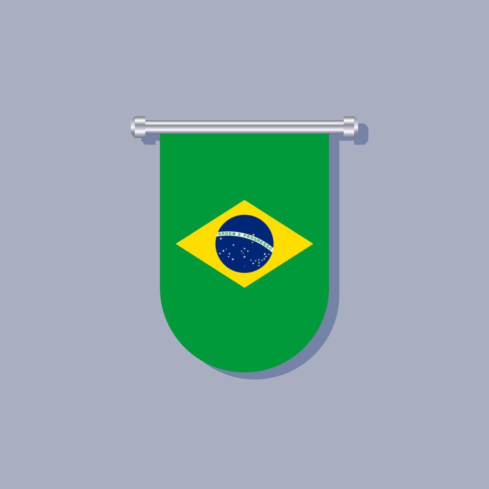 ilustración de plantilla de bandera de brasil vector