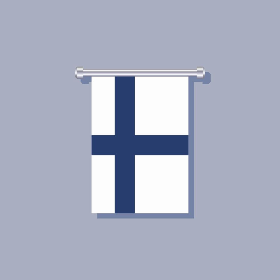 Illustration of Finland flag Template vector