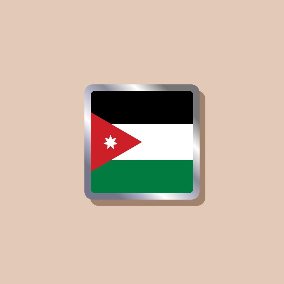 Illustration of Jordan flag Template vector