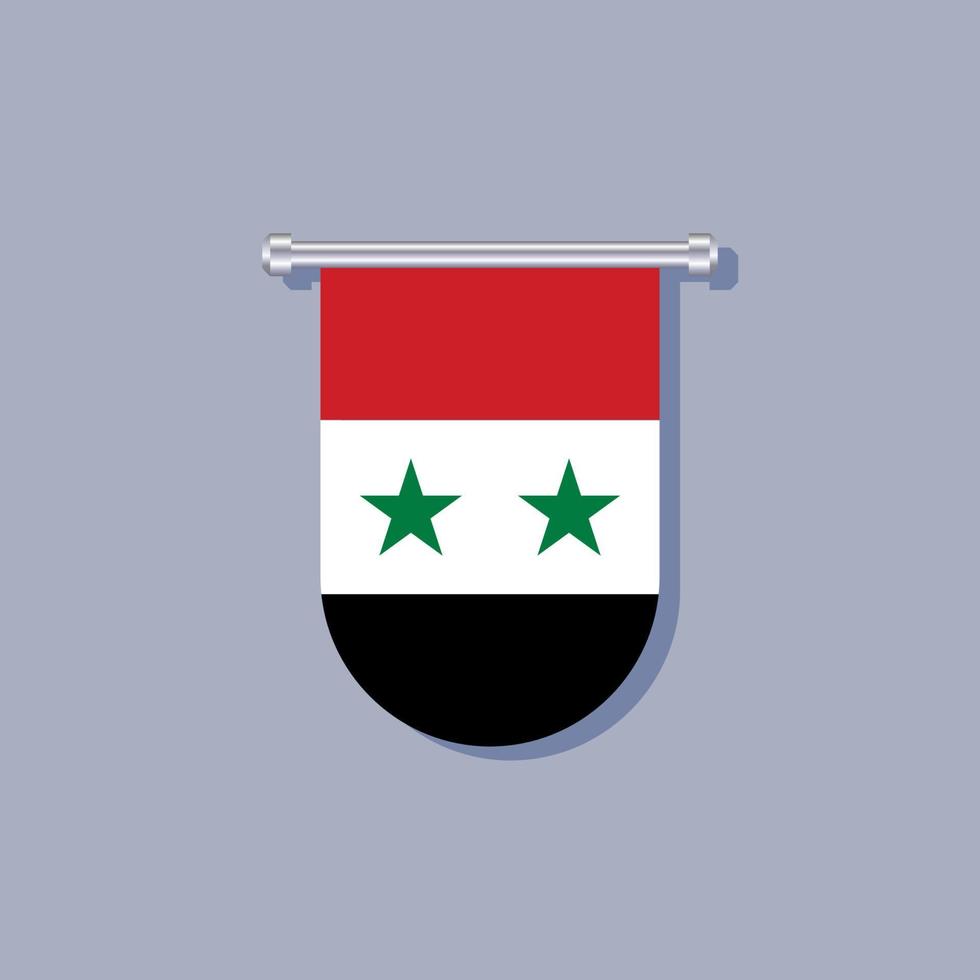 Illustration of Syria flag Template vector