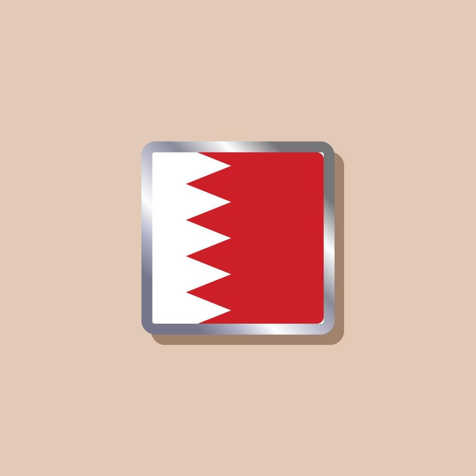 Illustration of Bahrain flag Template vector