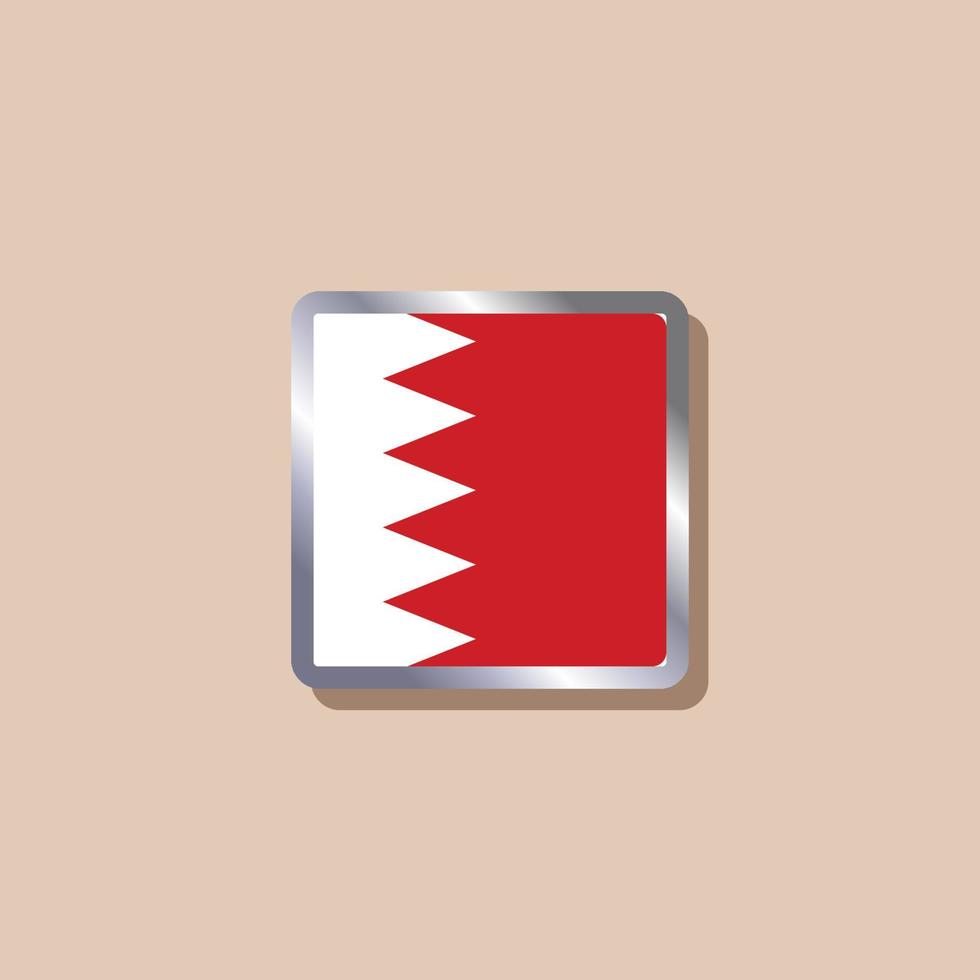 Illustration of Bahrain flag Template vector