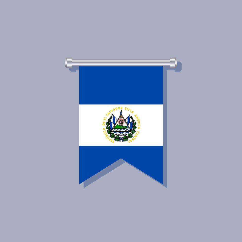 ilustración de la plantilla de la bandera de el salvador vector