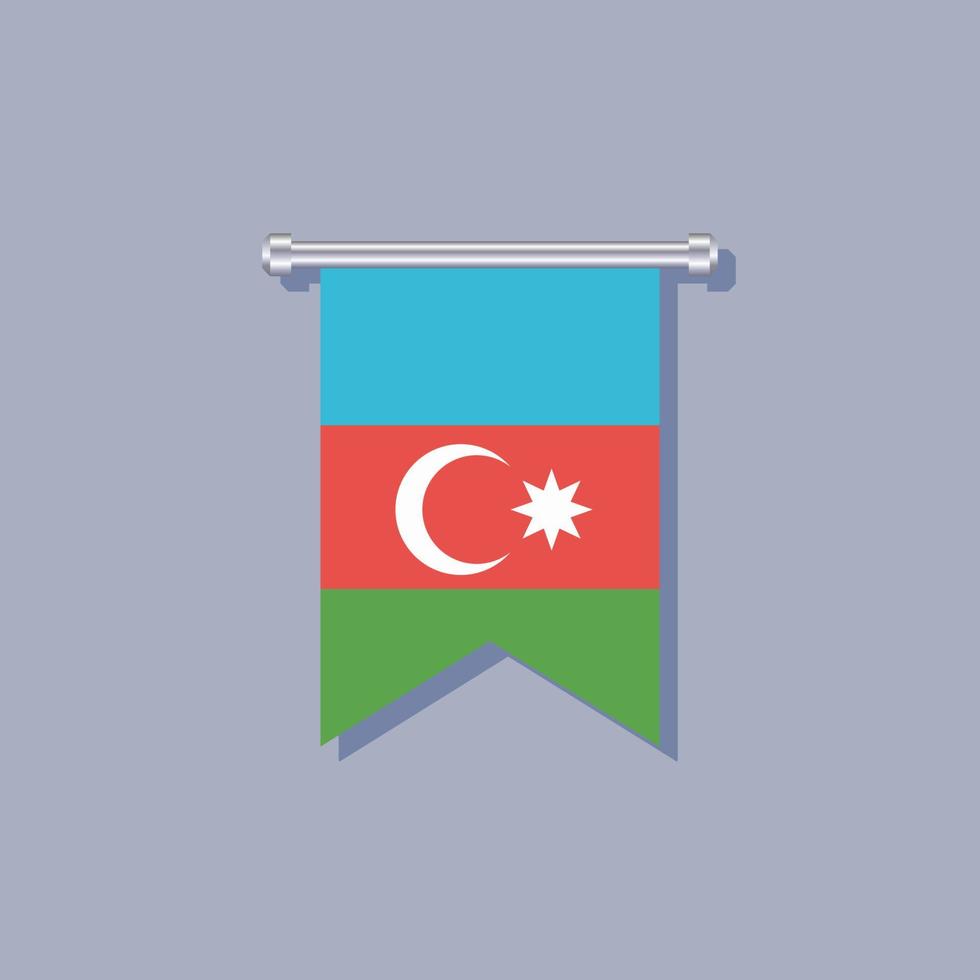 Illustration of Azerbaijan flag Template vector