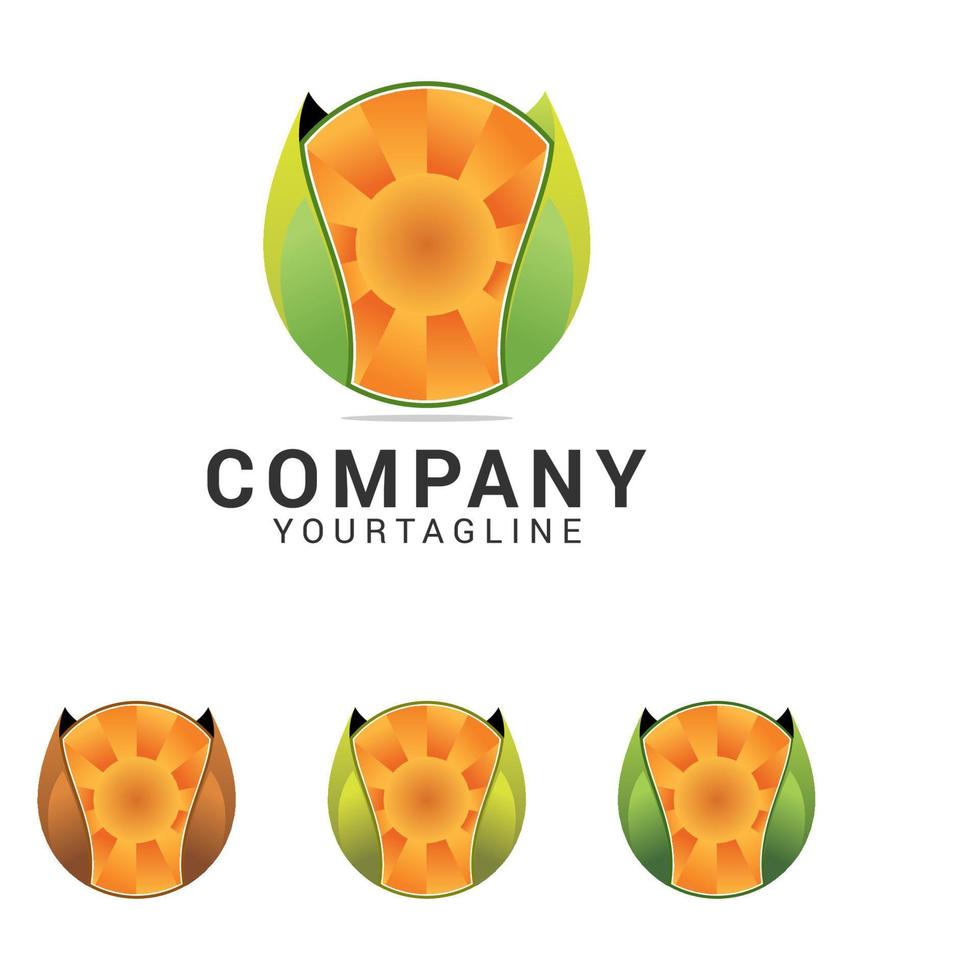 Modern Nature Logo Design Template vector