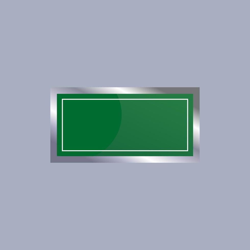 Blank green traffic road sign vector