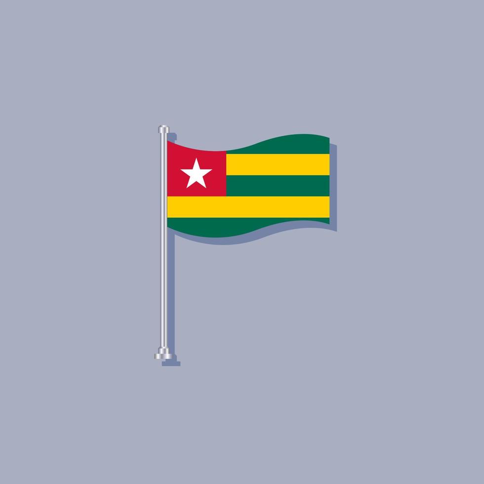 Illustration of Togo flag Template vector