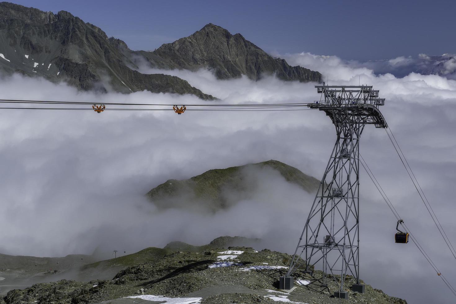 The view from the cable car station Eisgrat photo