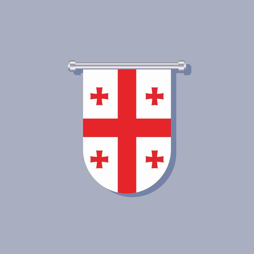 Illustration of Georgia flag Template vector