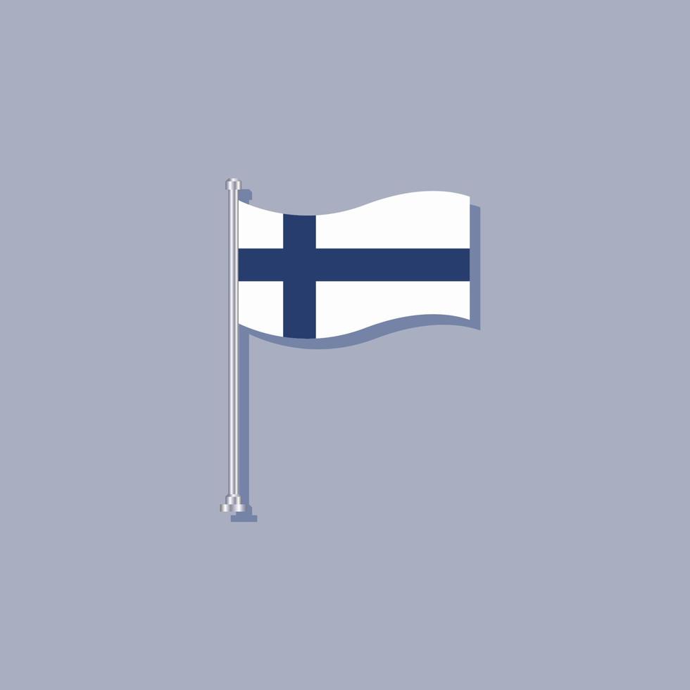 ilustración de la plantilla de la bandera de finlandia vector