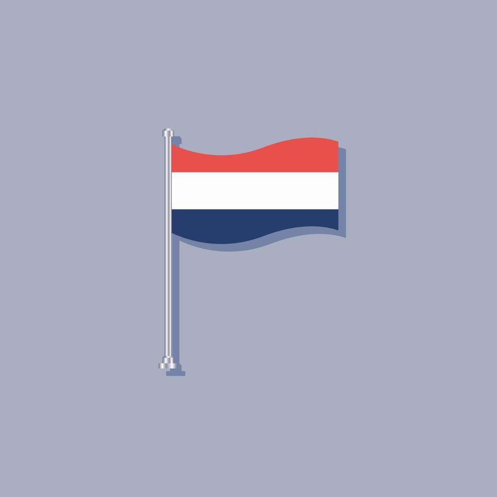 Illustration of Netherlands flag Template vector