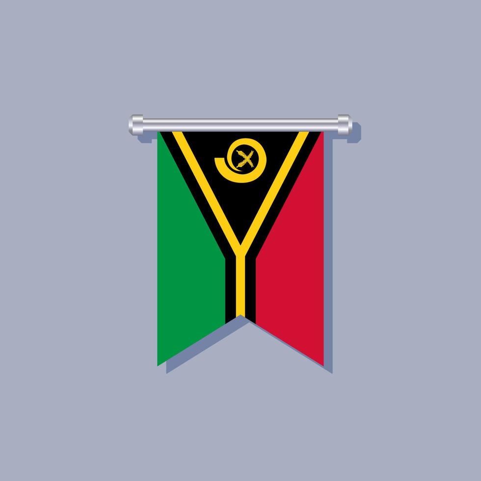 ilustración de la plantilla de la bandera de vanuatu vector