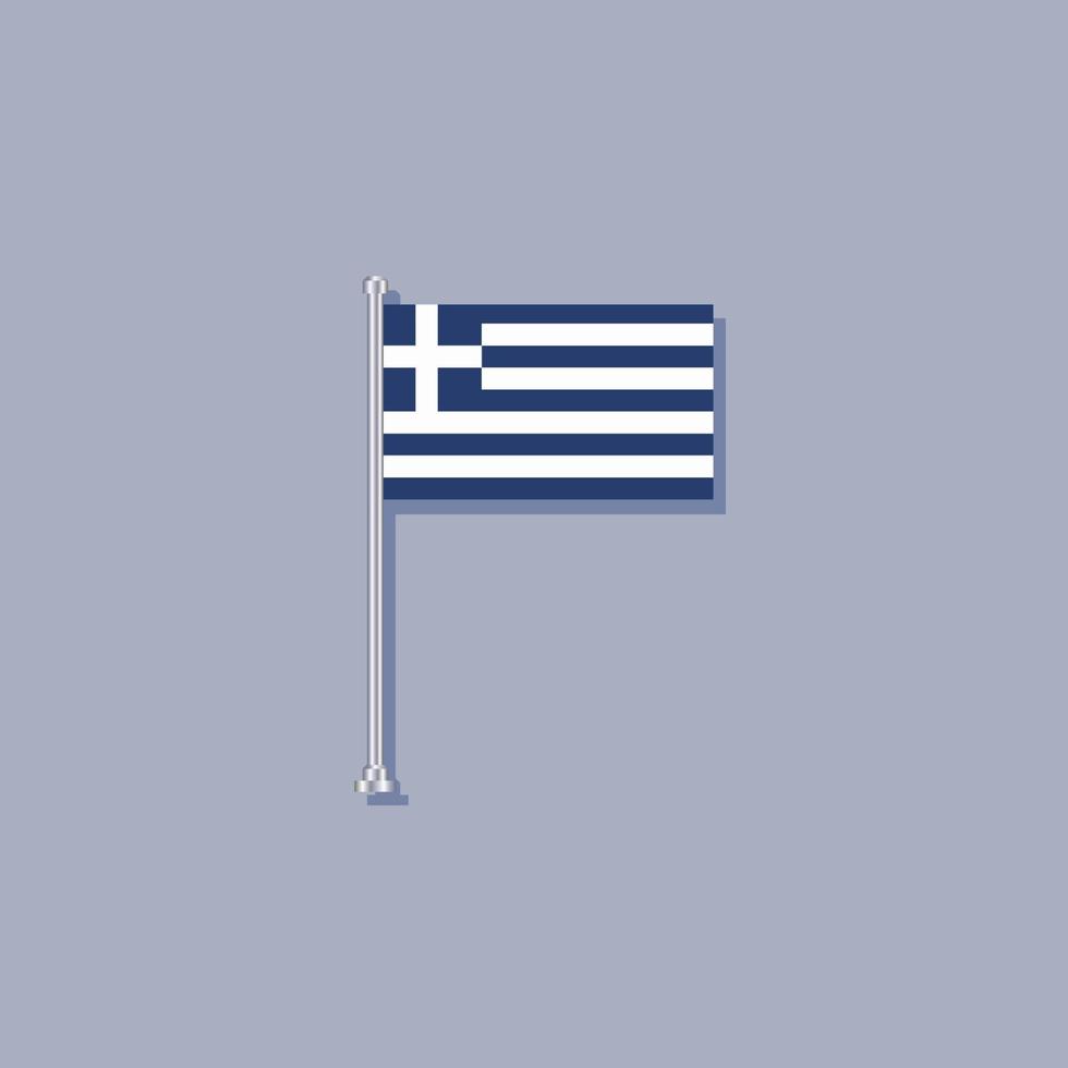 ilustración de la plantilla de la bandera de grecia vector