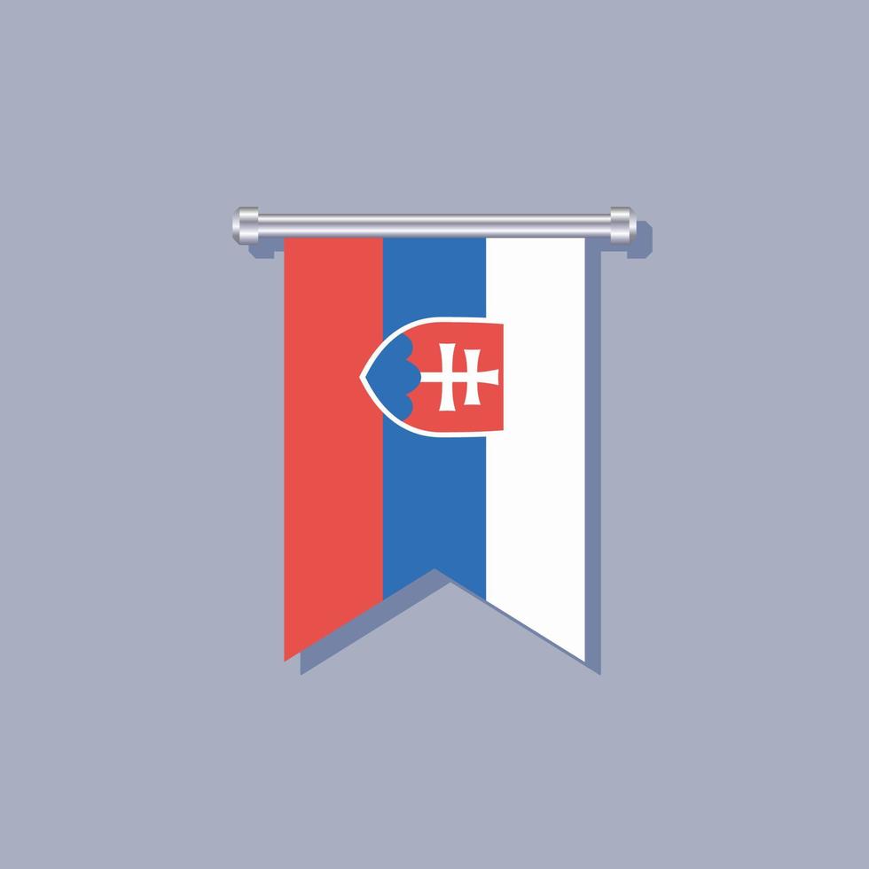 ilustración de la plantilla de la bandera de eslovaquia vector