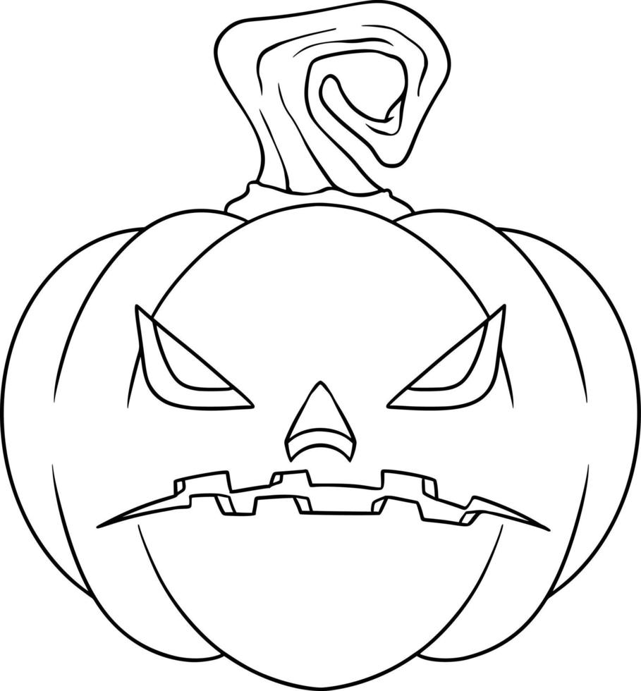 Spooky Angry Halloween Pumpkin vector