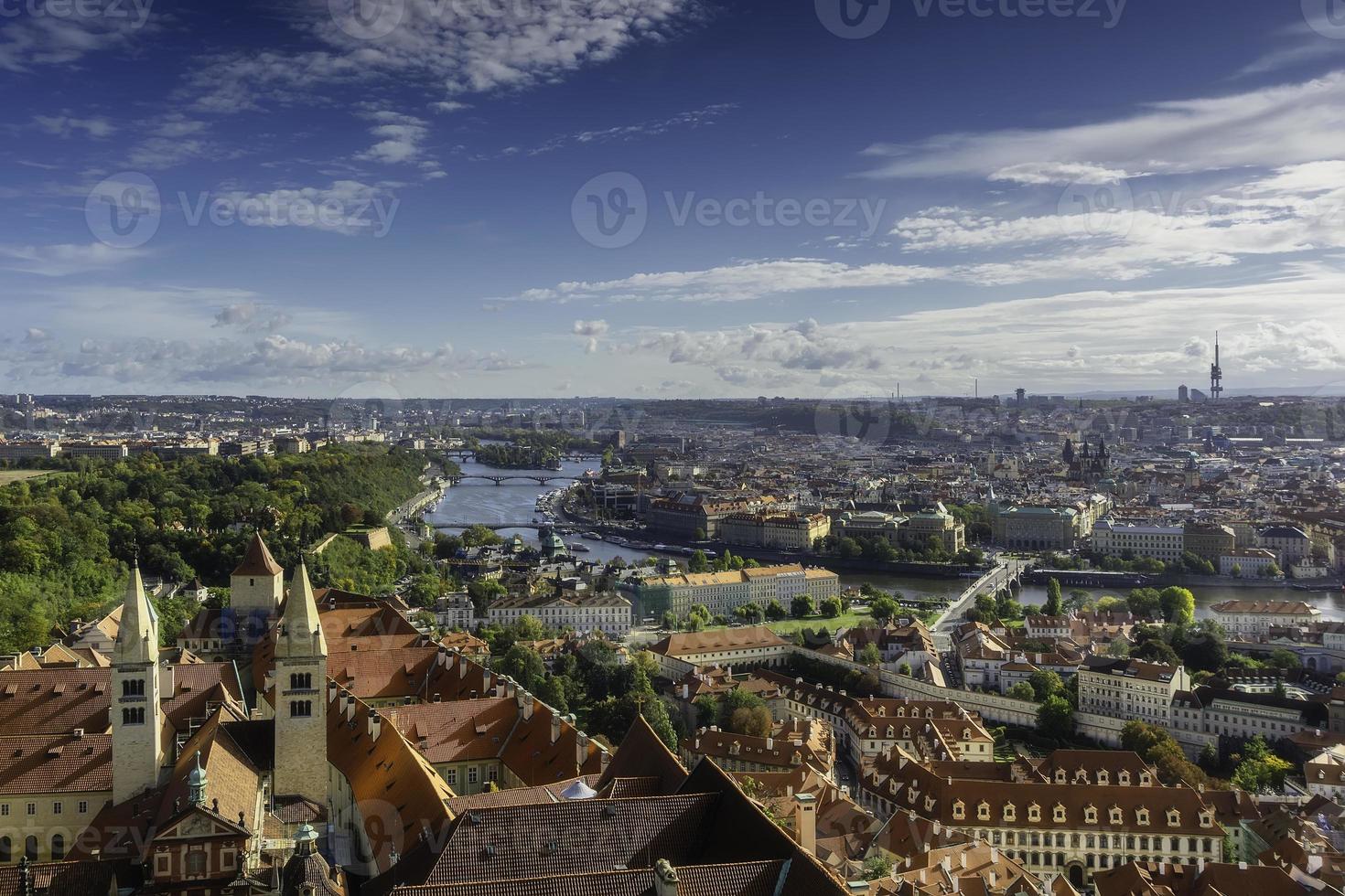 Autumn view of the historical part of Prague photo