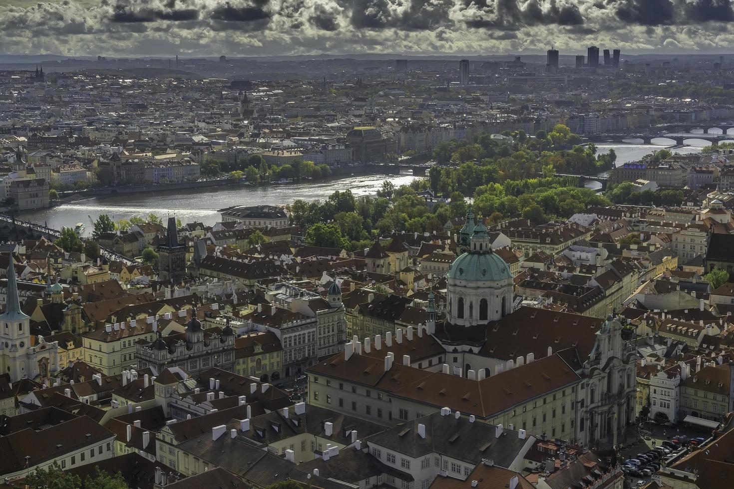 Autumn view of the historical part of Prague photo