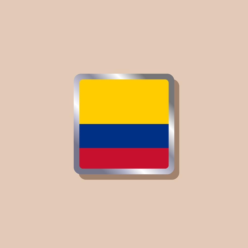 Illustration of Colombia flag Template vector