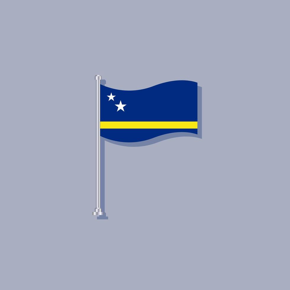 Illustration of Curacao flag Template vector