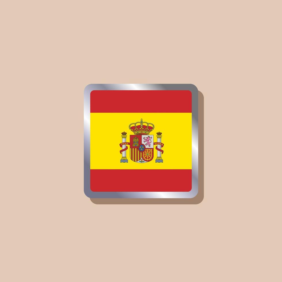 Illustration of Spain flag Template vector