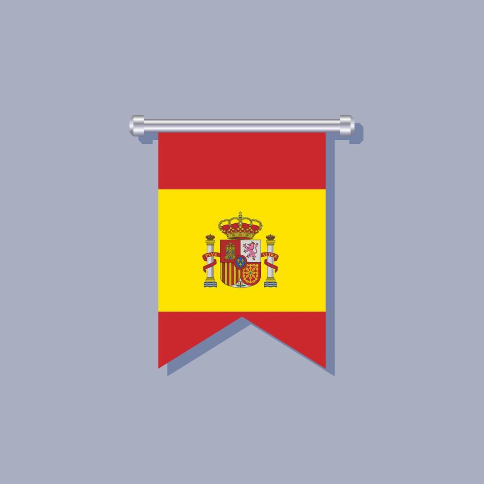 ilustración de plantilla de bandera de españa vector